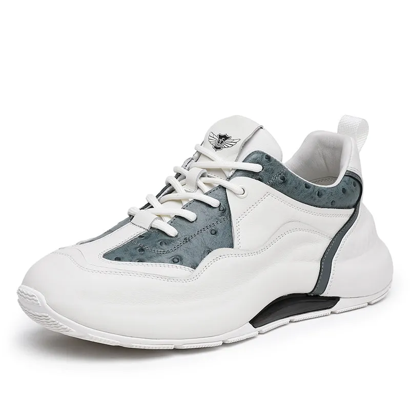 TNV Men shoes Real Leather Sneakers Laces Up Breathable Casual shoeslow heel Summer and Four season use DS3313