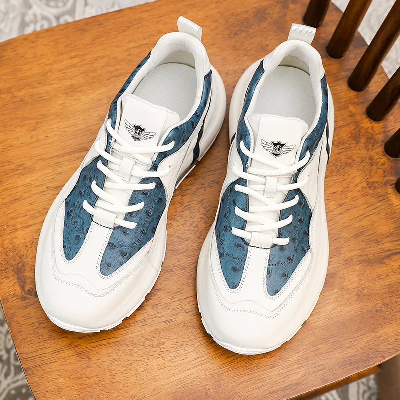 TNV Men shoes Real Leather Sneakers Laces Up Breathable Casual shoeslow heel Summer and Four season use DS3313