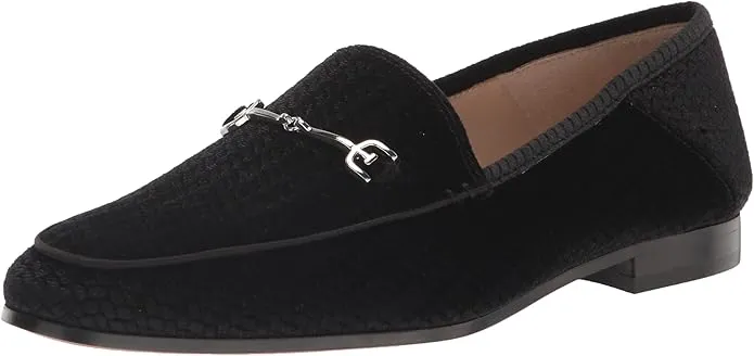 Today only Classic Slip Edelman Sam Toe Loraine On Black Almond Loafers Embossed Sustainable Velvet