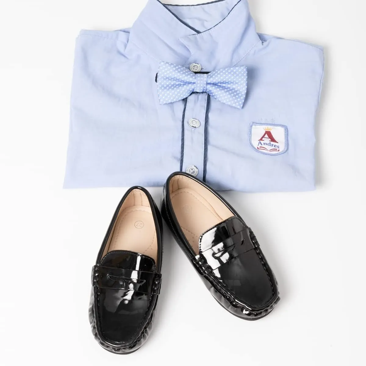 Toddler Boys Girls Leather Loafers,Little Kids Soft Slip-On Dress Shoes,Moccasins Flat Boat Shoes Casual Daily Walking Wedding Church School