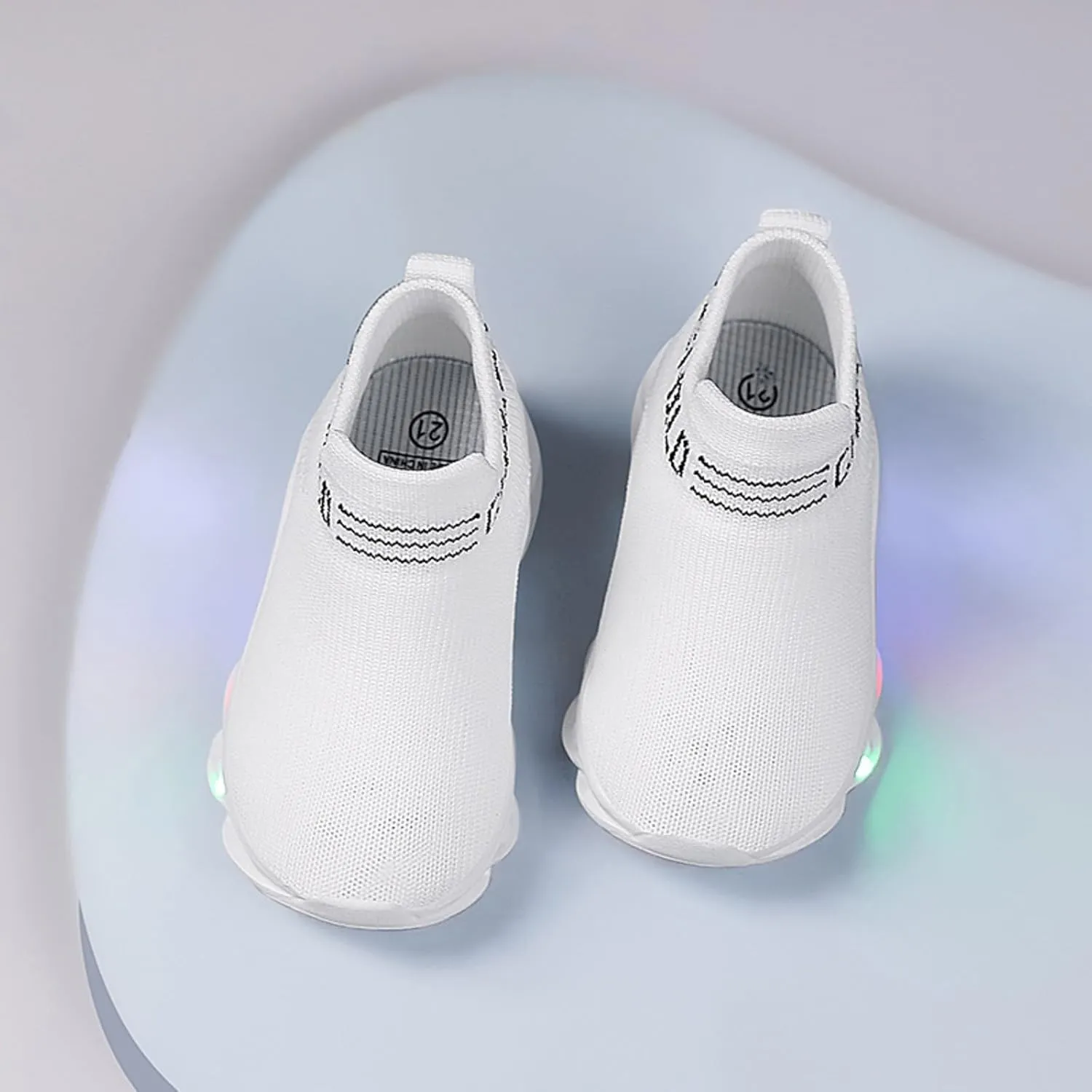 Toddler Light Up Shoes Little Kids Led Sneaker Breathable First Walking Athletic Casual Mesh Boys Girls Shoe