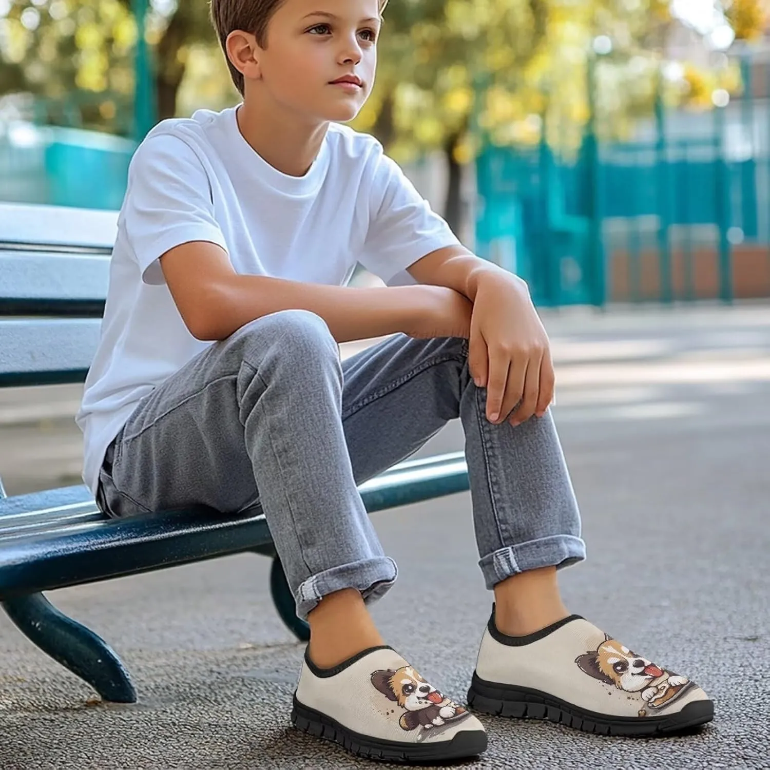 TODIYADDU Children's Running Shoes Non-Slip Tennis Shoes Boys Girls Breathable Mesh Fashion Sports Sneaker