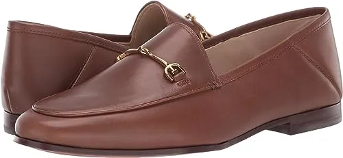 Toe Loafers Slip Almond Fashion Nut Loraine Edelman On Stacked Sam Heel Loved by customers Sophisticated Brown