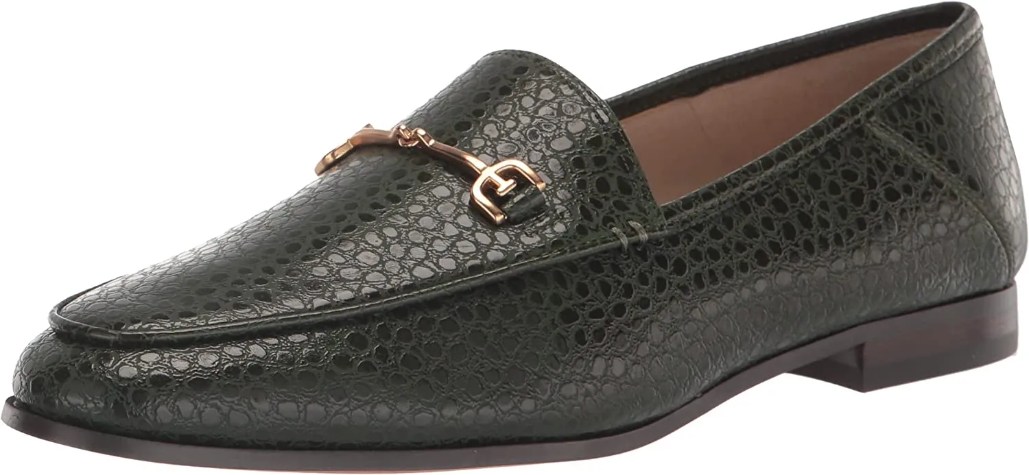 Toe Loraine Croco Emerald Pebbled Early-bird deal On Refined Deep Almond Loafer Slip Sam Fashion Edelman