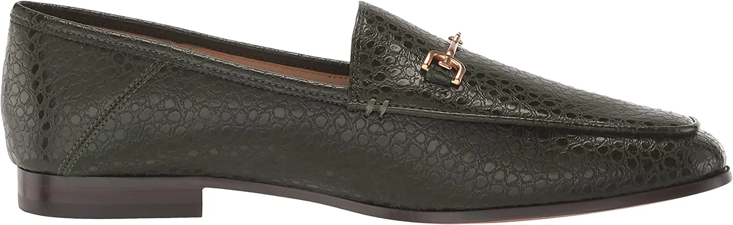 Toe Loraine Croco Emerald Pebbled Early-bird deal On Refined Deep Almond Loafer Slip Sam Fashion Edelman
