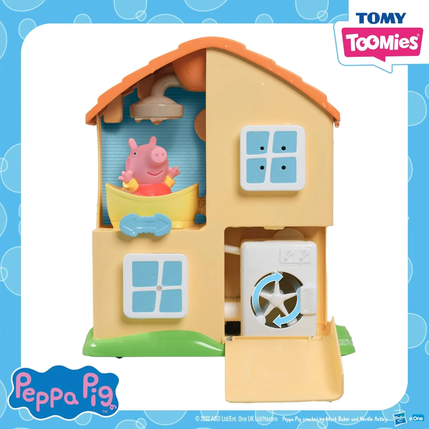 Toomies Peppa Pig House Bath Toy Playset – Toddler Bathtub Activity Center Suction Cup Toy – Peppa Pig Toddler and Baby Bath Toys - Toddler Bath and Water Toys - Ages 18 Months and Up