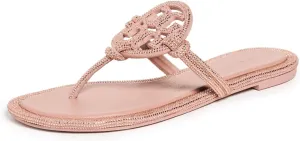 Tory Burch Women's Miller Knotted Pave Flat Sandal