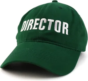 Trendy Apparel Shop Director Embroidered Soft Cotton Low Profile Dad Hat Baseball Cap