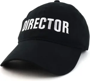 Trendy Apparel Shop Director Embroidered Soft Cotton Low Profile Dad Hat Baseball Cap