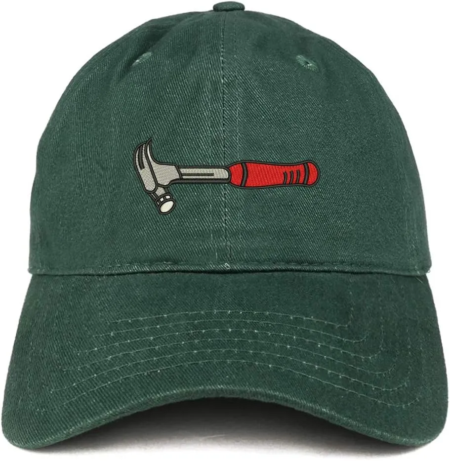 Trendy Apparel Shop Hammer Tool Embroidered Cotton Unstructured Dad Hat
