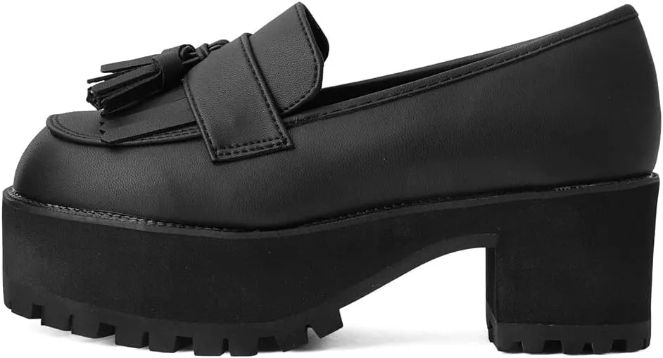 T.U.K Fringe Loafer Platform