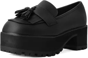 T.U.K Fringe Loafer Platform