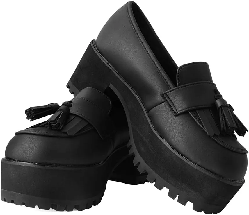 T.U.K Fringe Loafer Platform