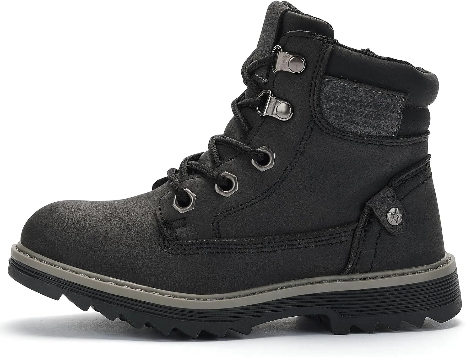 TZJS Girls Boys Toddler Boots Kids Unisex Lace Up Hiking Work Boots Girl Water Resistant Ankle Boot Boy Sizes 7-13 Outdoor Autumn Shoes for Toddler/Little Kid
