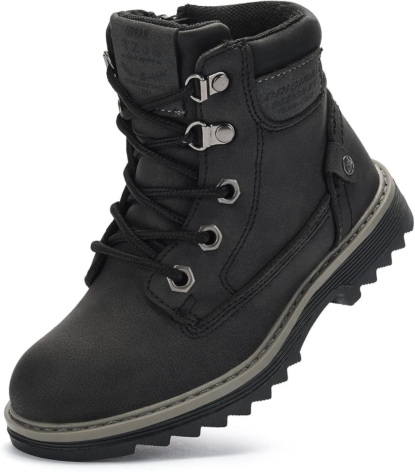 TZJS Girls Boys Toddler Boots Kids Unisex Lace Up Hiking Work Boots Girl Water Resistant Ankle Boot Boy Sizes 7-13 Outdoor Autumn Shoes for Toddler/Little Kid