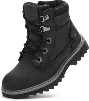 TZJS Girls Boys Toddler Boots Kids Unisex Lace Up Hiking Work Boots Girl Water Resistant Ankle Boot Boy Sizes 7-13 Outdoor Autumn Shoes for Toddler/Little Kid