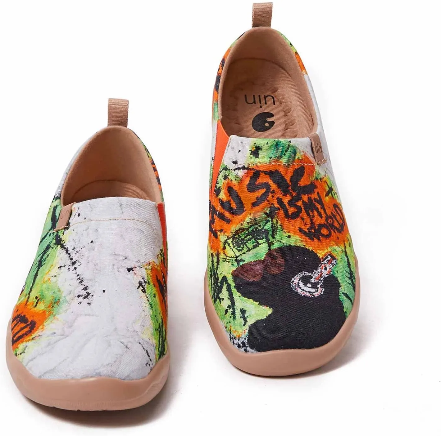 UIN Men's Walking Travel Shoes Slip On Canvas Casual Loafers Lightweight Comfort Fashion Sneaker Starfish Wish
