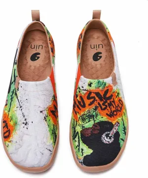 UIN Men's Walking Travel Shoes Slip On Canvas Casual Loafers Lightweight Comfort Fashion Sneaker Starfish Wish