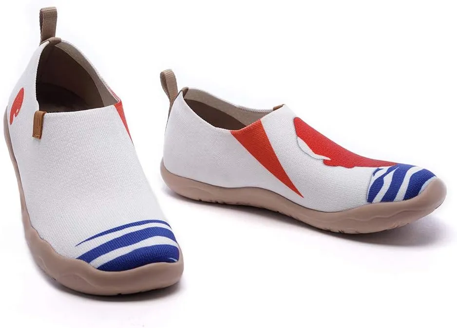 UIN Women's Slip On Sneakers Casual Loafers Knitted Art Painted Comfort Soft Walking Shoes