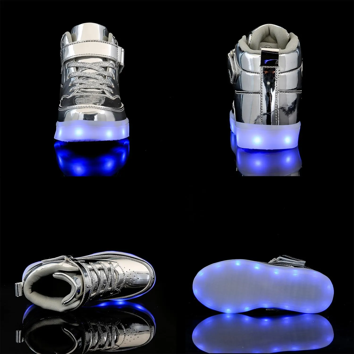 Unisex LED Shoes Light Up Shoes High Top Sneakers for Women Men