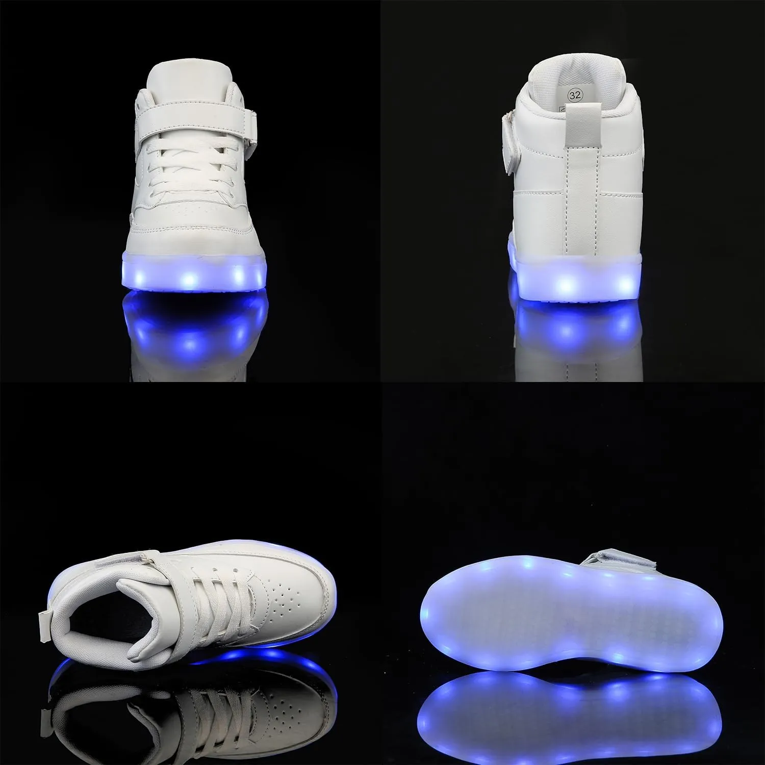 Unisex LED Shoes Light Up Shoes High Top Sneakers for Women Men