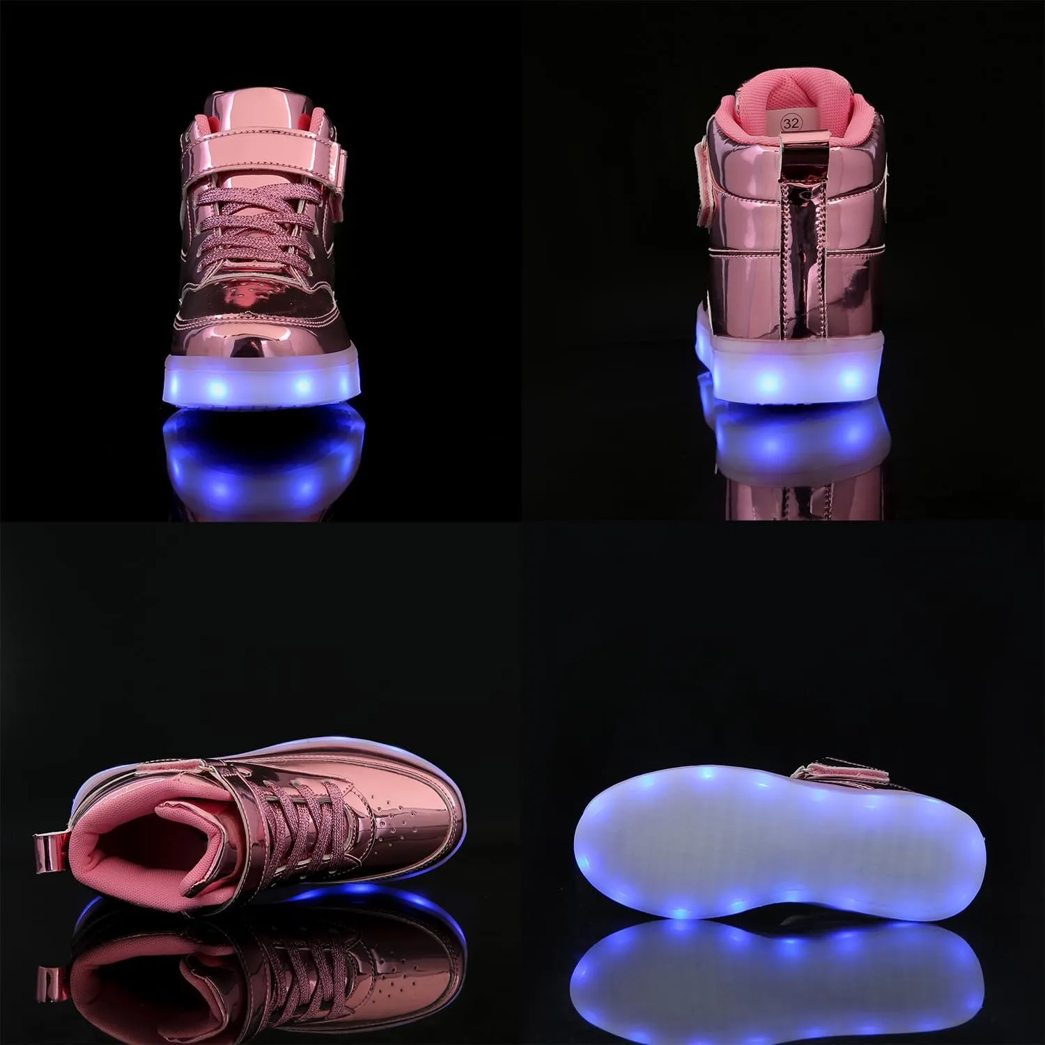 Unisex LED Shoes Light Up Shoes High Top Sneakers for Women Men