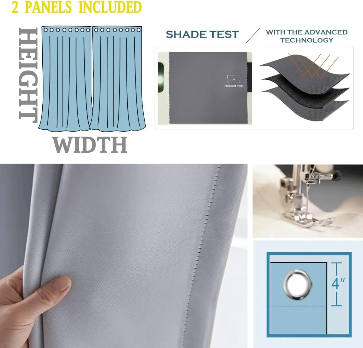 Universe 2 Panel Curtain,Planet Slide Door Curtain Bedroom Kitchen 55in Width by 72in Height