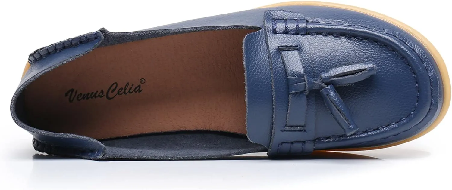 VenusCelia Women's Lantern Comfort Walking Flat Loafer
