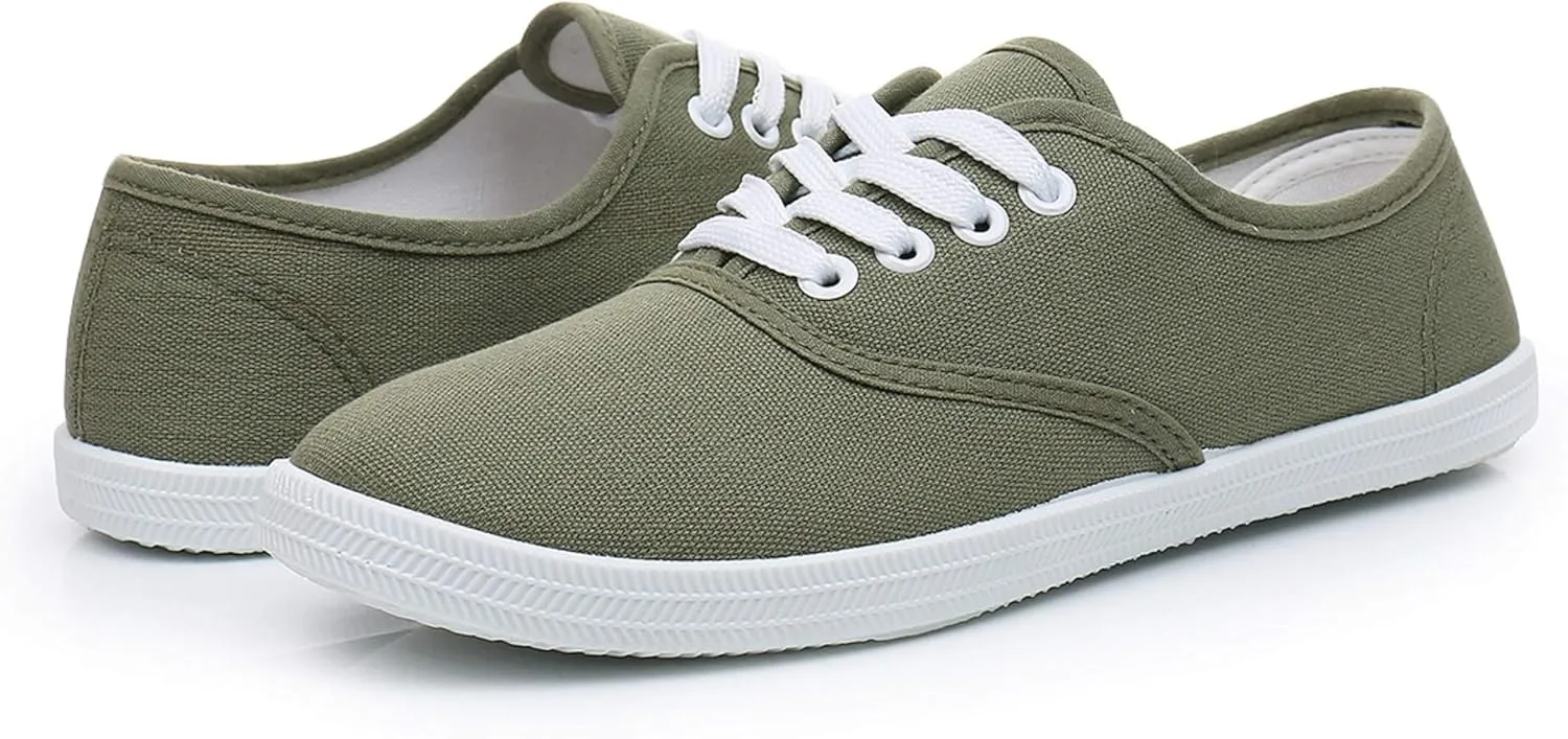 VenusCelia Women's Rainbow Lace Up Sneaker Shoes