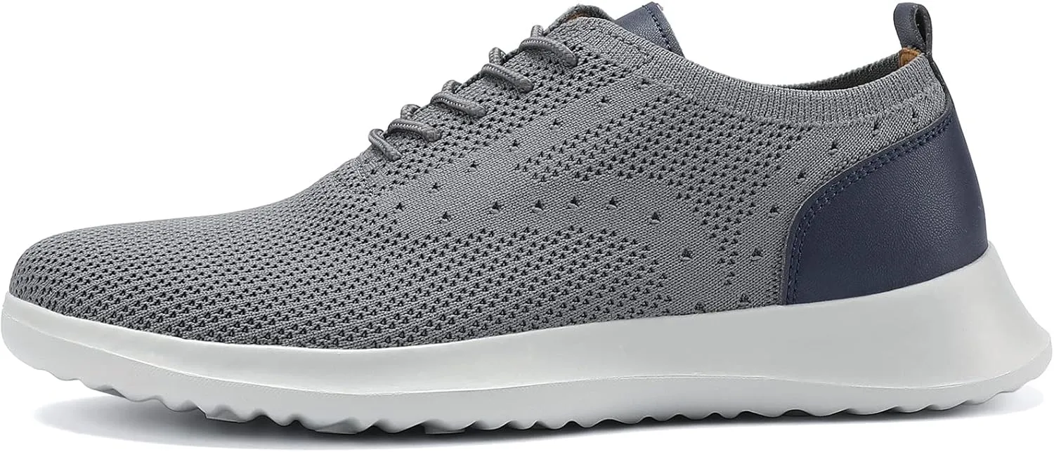 VILOCY Men's Casual Dress Oxfords Shoes Knit Lightweight Breathable Fashion Sneaker