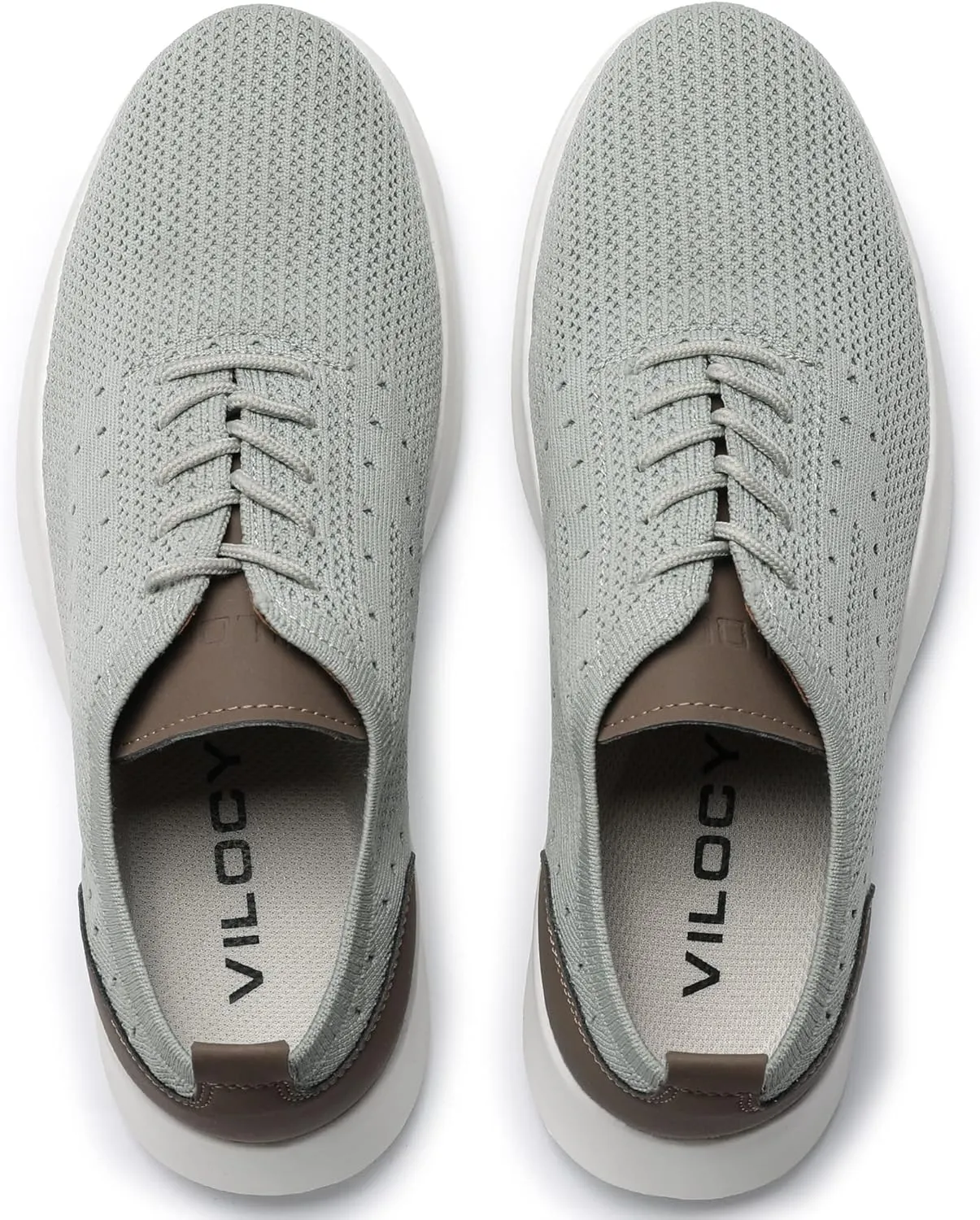 VILOCY Men's Casual Dress Oxfords Shoes Knit Lightweight Breathable Fashion Sneaker