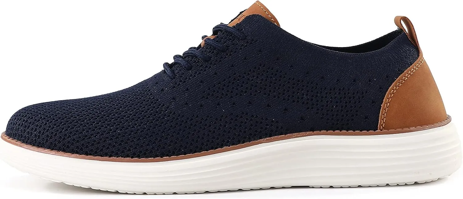 VILOCY Men's Casual Dress Sneakers Oxfords Business Mesh Breathable Walking Shoes Tennis Comfortable