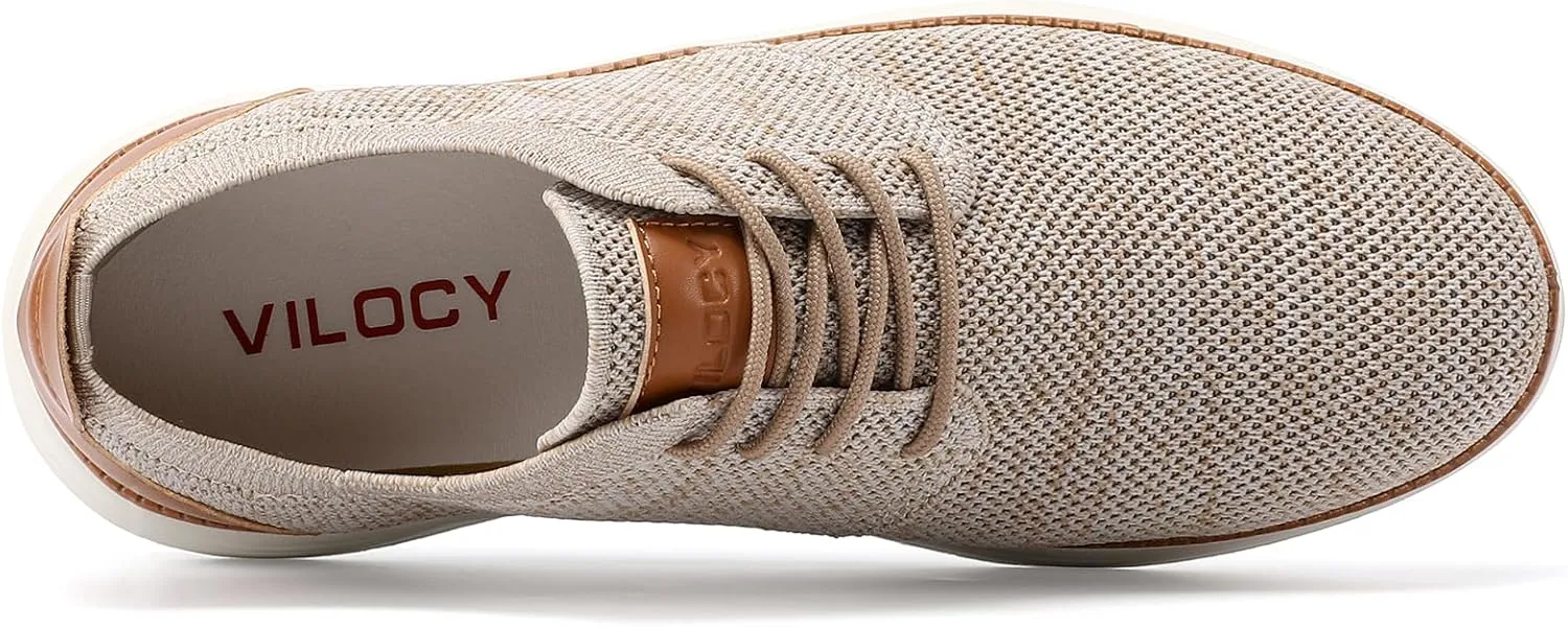 VILOCY Men's Fashion Dress Sneakers Casual Walking Shoes Business Oxfords Comfortable Breathable Lightweight Tennis