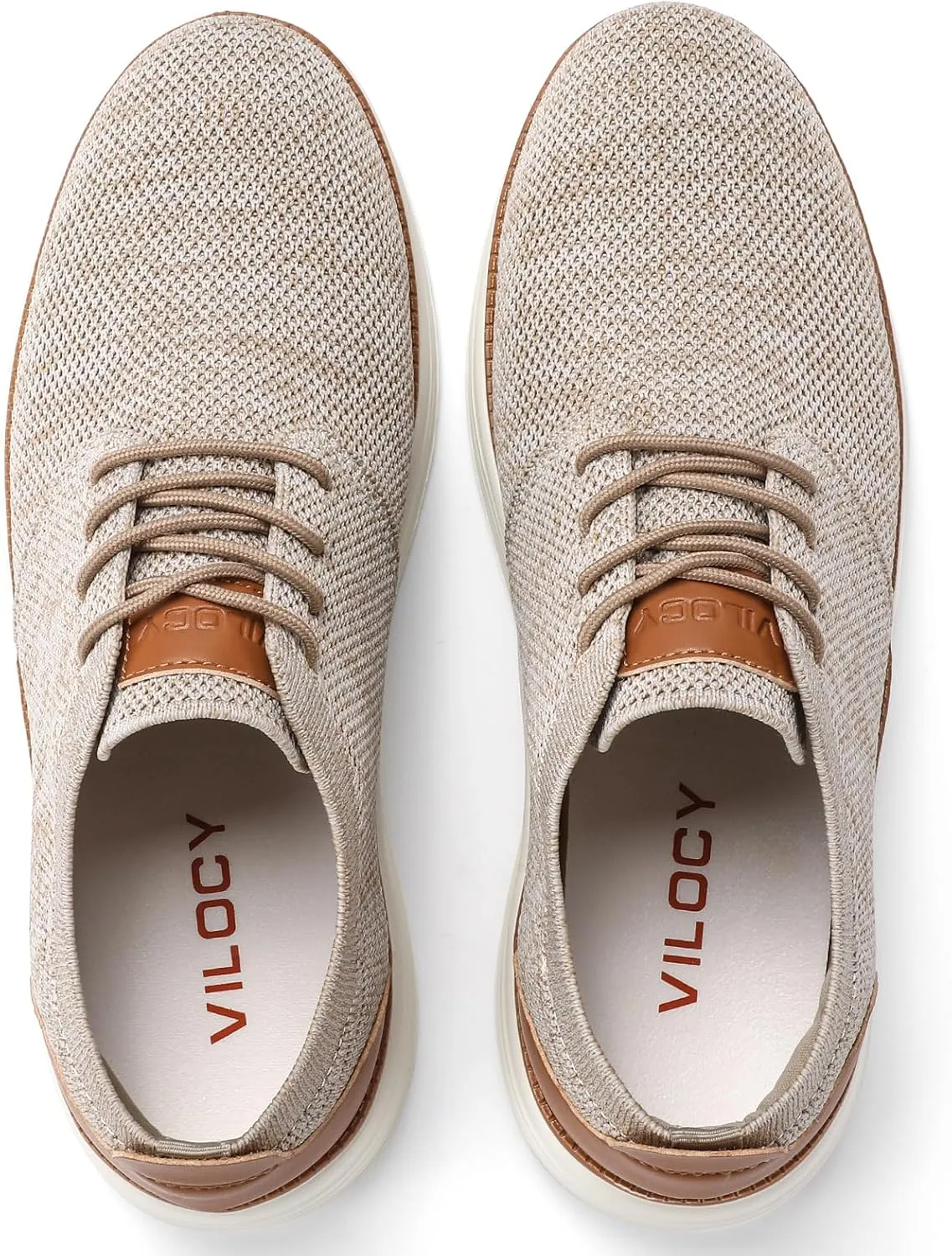 VILOCY Men's Fashion Dress Sneakers Casual Walking Shoes Business Oxfords Comfortable Breathable Lightweight Tennis