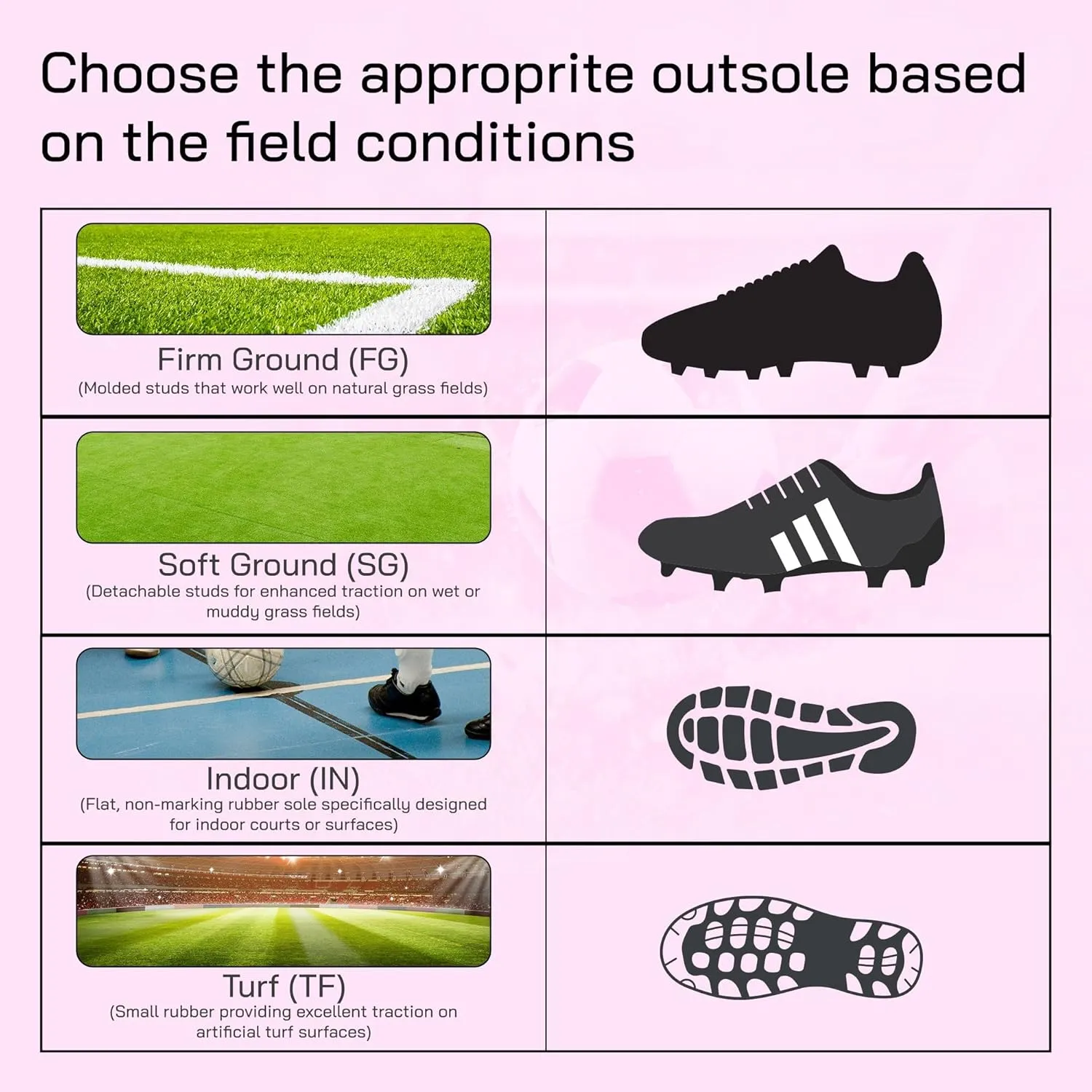 Vizari Striker FG Soccer Shoes | Firm Ground Cleats for Outdoor Surfaces and Fields | Lightweight and Easy to wear Youth Outdoor Soccer Cleats
