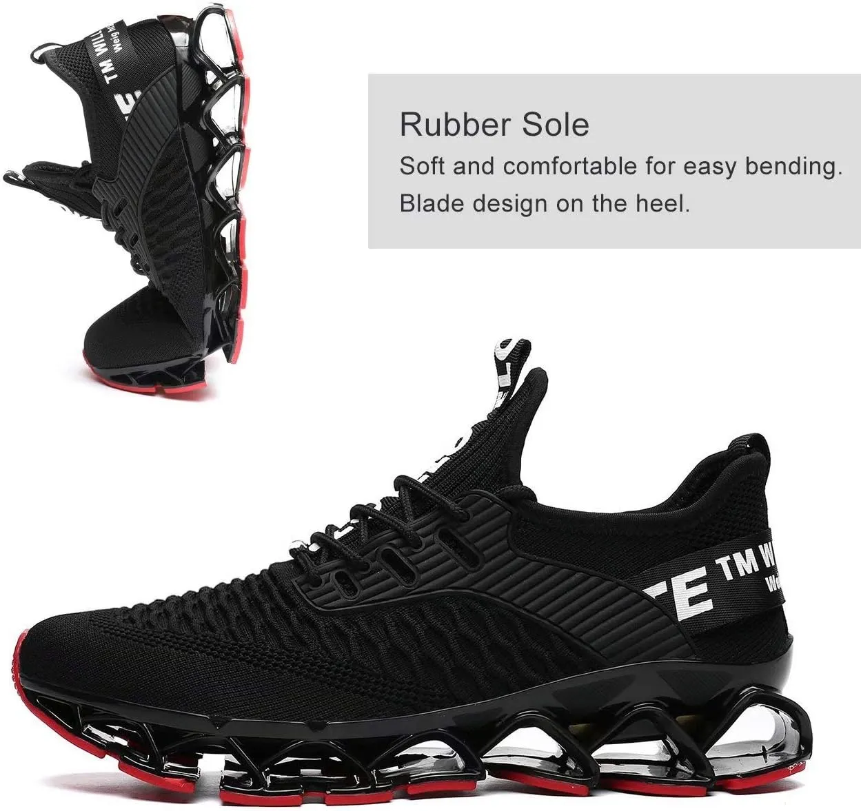 Vooncosir Men's Fashion Sneakers Breathable Mesh Running Shoes Blade Non Slip Soft Sole Casual Athletic Walking Shoes
