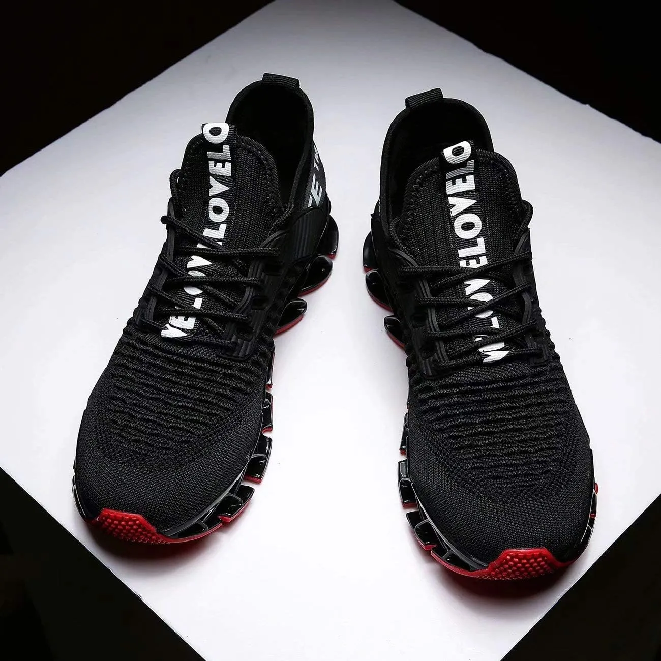 Vooncosir Men's Fashion Sneakers Breathable Mesh Running Shoes Blade Non Slip Soft Sole Casual Athletic Walking Shoes