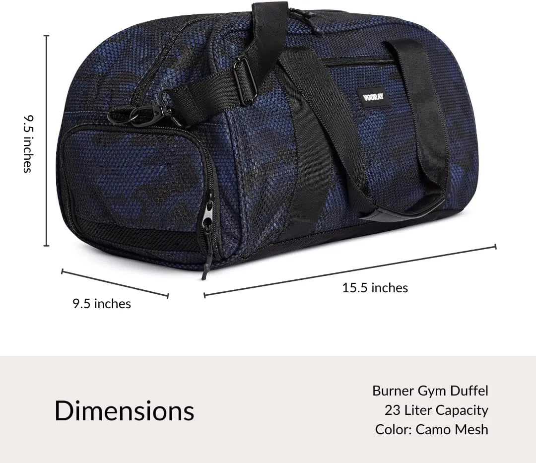 Vooray Burner Gym Duffel Bag, Gym Bag for Women and Men with Shoe Compartment, Weekender, Overnight & Travel Duffel for Sports and Workout