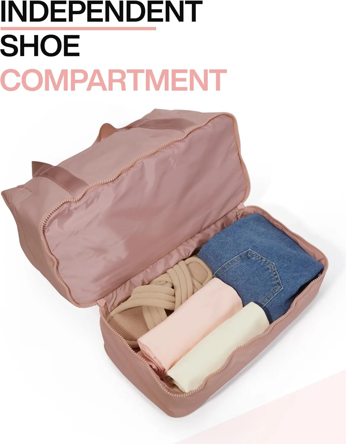 Weekender Bags for Women, BAGSMART Travel Duffel Bags with Shoe Compartment,Personal Item Travel Bag for Airlines, Carry on Overnight Tote Bag with Toiletry Bag(Dark Pink,2pcs)