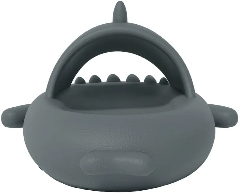 welltree Shark Slides for Women and Men Novelty Pillow Slippers Open Toe Shark Sandals Cushioned Cloud Slides