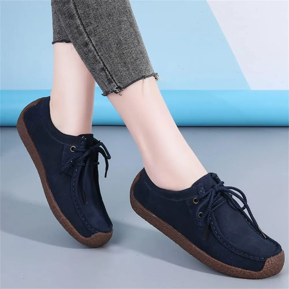 WERWAES Women’s Loafer Flats Shoes Casual Comfortable Lightweight Lace Up Moccasins Loafers Working Dreesy Non Slip on Shoes Womens