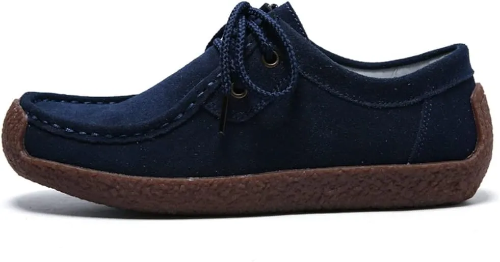 WERWAES Women’s Loafer Flats Shoes Casual Comfortable Lightweight Lace Up Moccasins Loafers Working Dreesy Non Slip on Shoes Womens