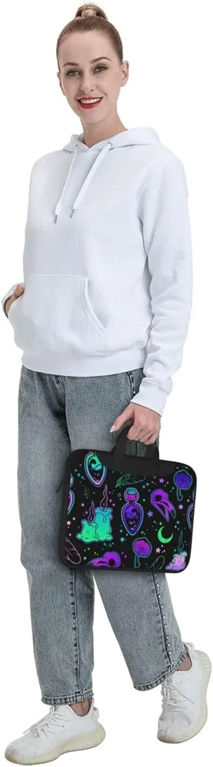 Witchcraft Cat Stars Laptop Bag Classic Slim Briefcase Messenger Bag, Spacious, Ergonomic