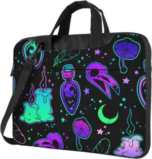 Witchcraft Cat Stars Laptop Bag Classic Slim Briefcase Messenger Bag, Spacious, Ergonomic