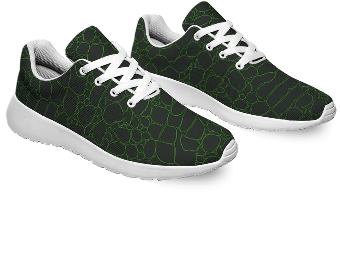 Women Men Crocodile Skin Shoes Personalited 3D Print Running Shoes Athletic Tennis Sneakers