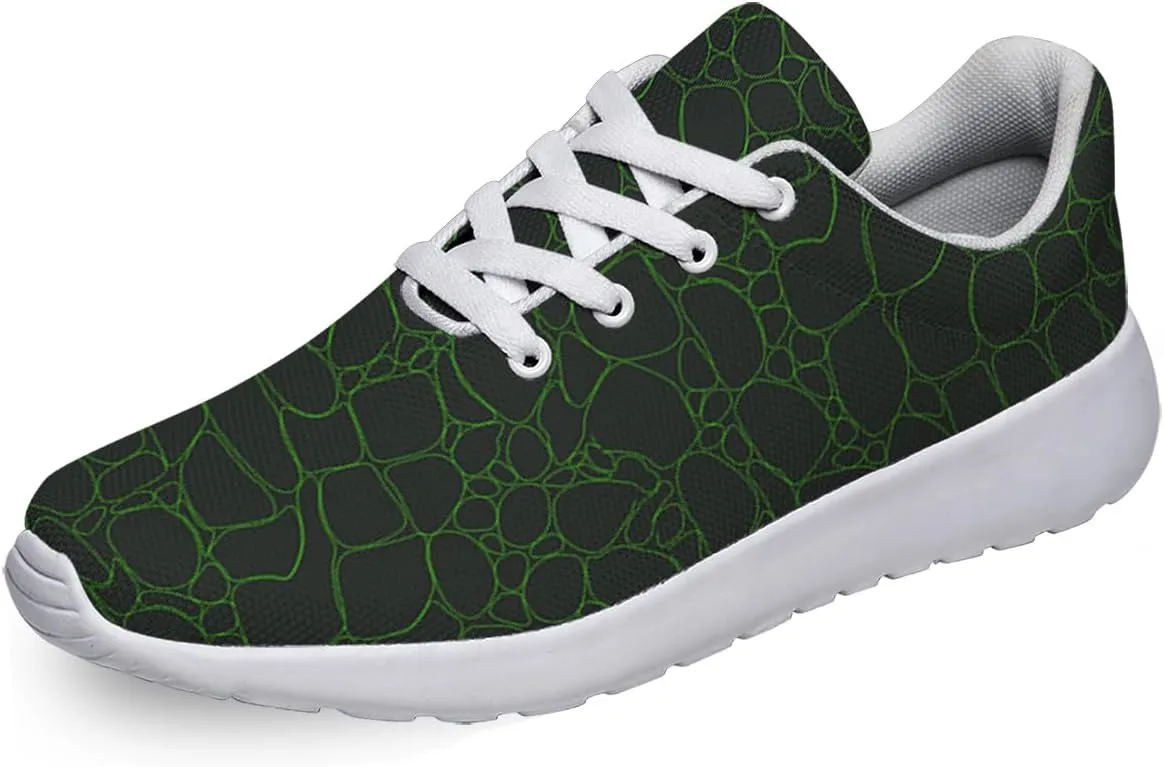 Women Men Crocodile Skin Shoes Personalited 3D Print Running Shoes Athletic Tennis Sneakers