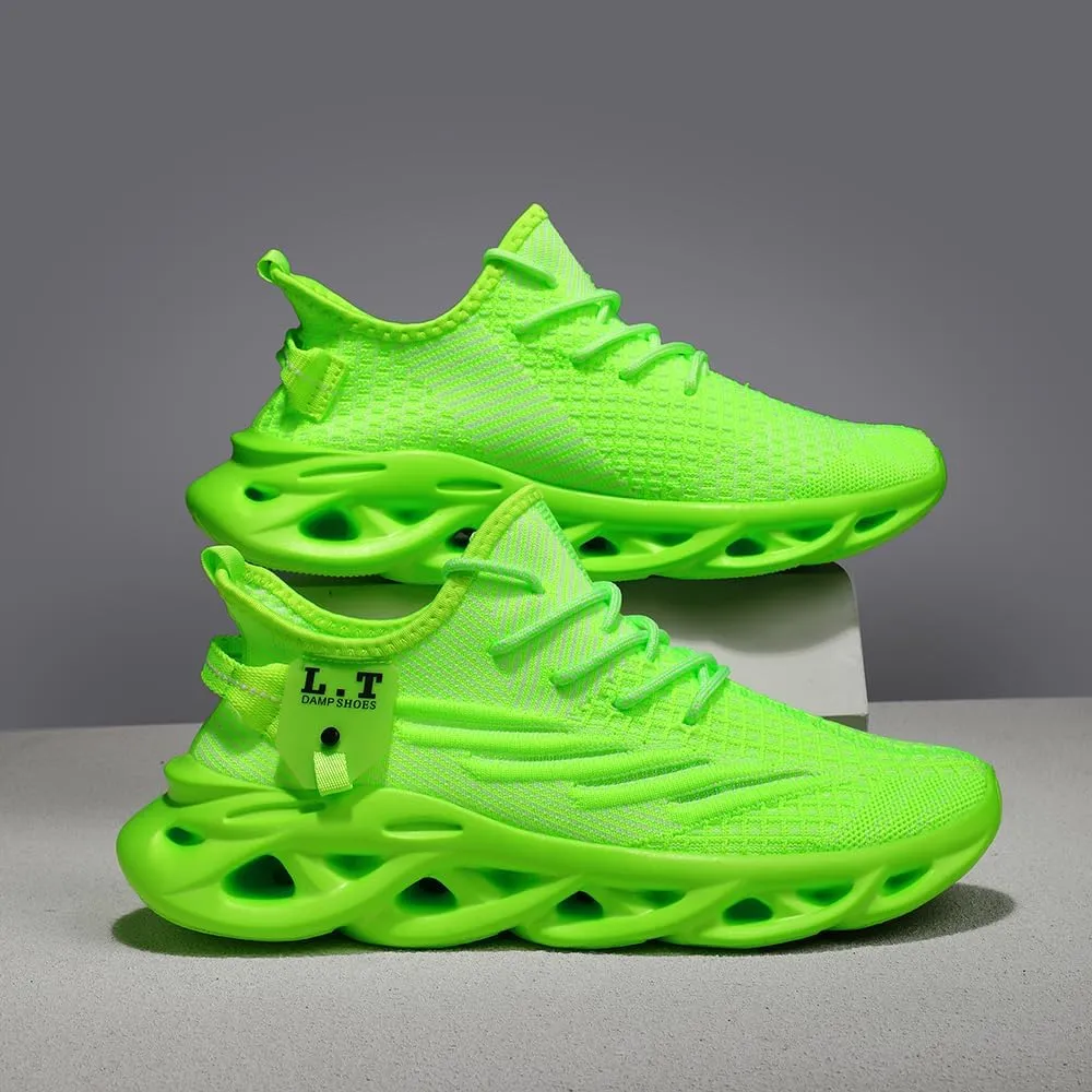 Women Running Shoes Slip On Sneakers Breathable Non-Slip Cushioned Sports Shoes for All-Day Comfort Walking Fitness Jogging with Lightweight EVA Elastic Sole