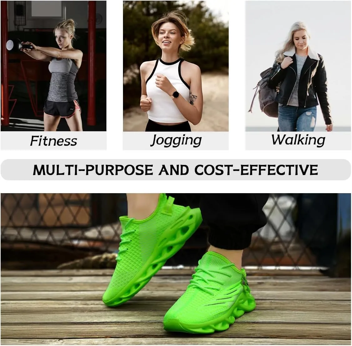 Women Running Shoes Slip On Sneakers Breathable Non-Slip Cushioned Sports Shoes for All-Day Comfort Walking Fitness Jogging with Lightweight EVA Elastic Sole