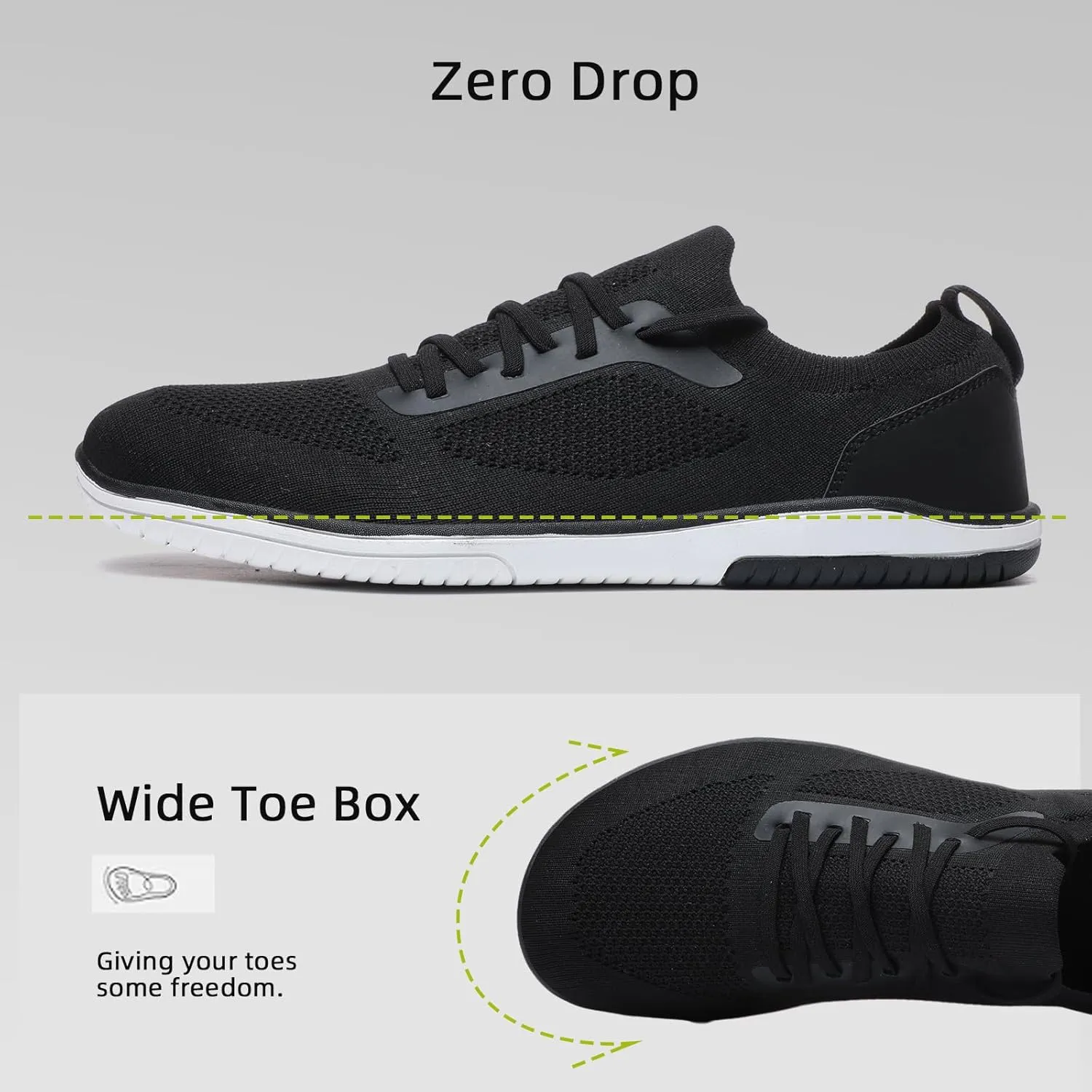 Womens Casual Fashion Barefoot Shoes | Wide Toe | Minimalist | Zero Drop | Lightweight Breathable Walking Shoes
