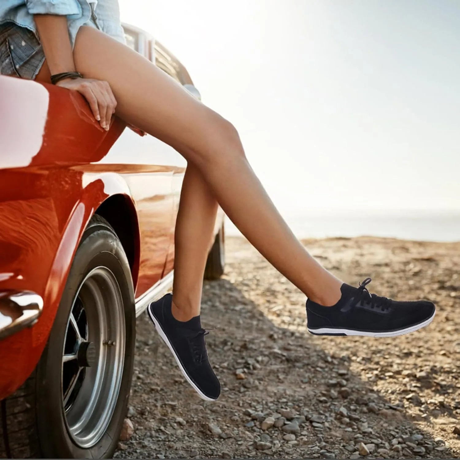 Womens Casual Fashion Barefoot Shoes | Wide Toe | Minimalist | Zero Drop | Lightweight Breathable Walking Shoes